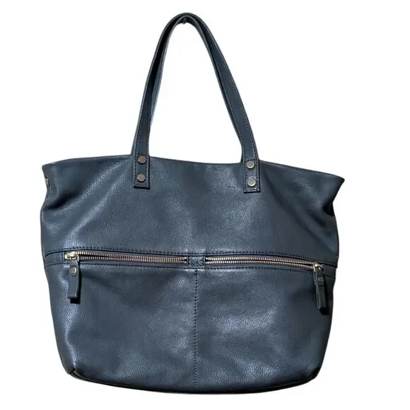 ASPEN Leather handbag sage green tote top handle pebbled quiet luxury minimalist - Picture 9 of 9